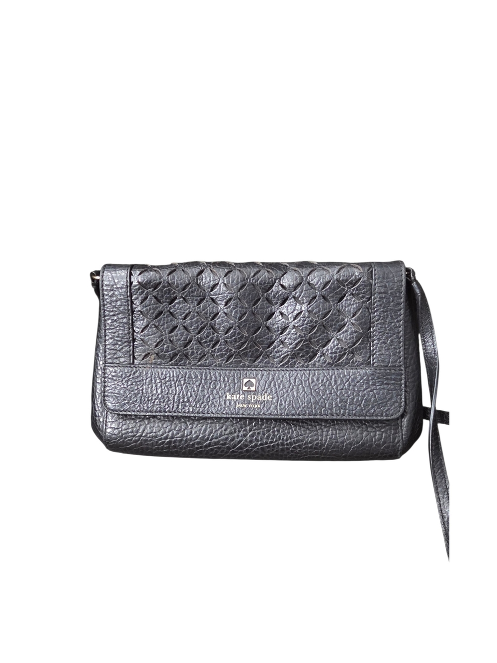 #157 Kate Spade Black Quilted Leather Crossbody Bag